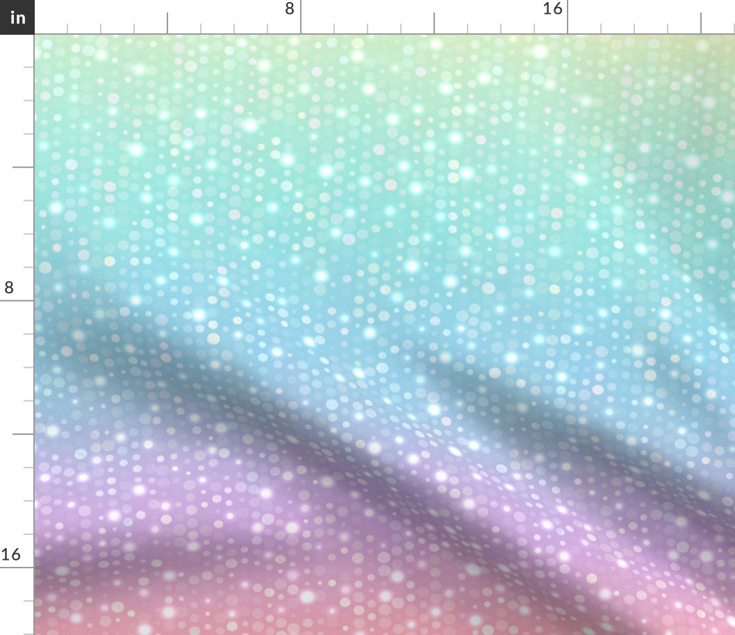 Pastel Rainbow Ombre Polka Dots (Medium)