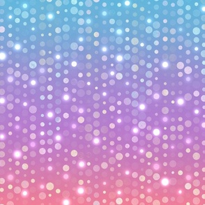 Bold Rainbow Ombre Polka Dot Sequins | Large 2 yard rainbow repeat for curtains, wallpaper, and bedding