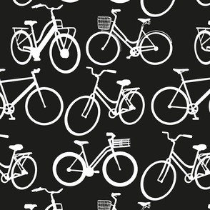 Bikes White with Black background