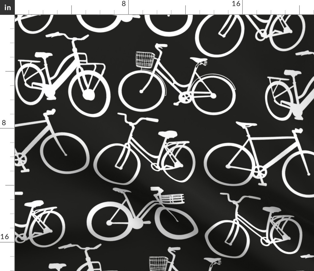 Bikes White with Black background