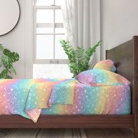 Ombre Rainbow Polka Dots in Pastel Unicorn Rainbow Colors