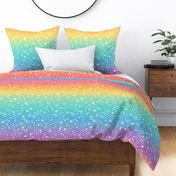 Bold Ombre Rainbow with Polka Dots (1 yard repeat)  | Rainbow Sequins for Halloween Costumes
