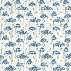 Sweetest Dreams Swirl Clouds // Mini in Light Blue // Kids Celestial Sheets 