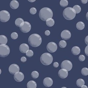 Bubble Polka Dot Navy - Angelina Maria Designs