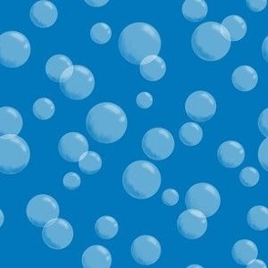 Bubble Polka Dot Ocean Depths Blue - Angelina Maria Designs