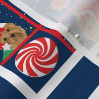 Yorkie Christmas Quilt Panel PIllows