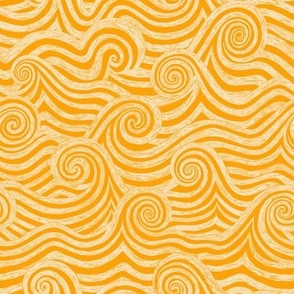 Sketchy Waves Orange Dreamsicle - Angelina Maria Designs