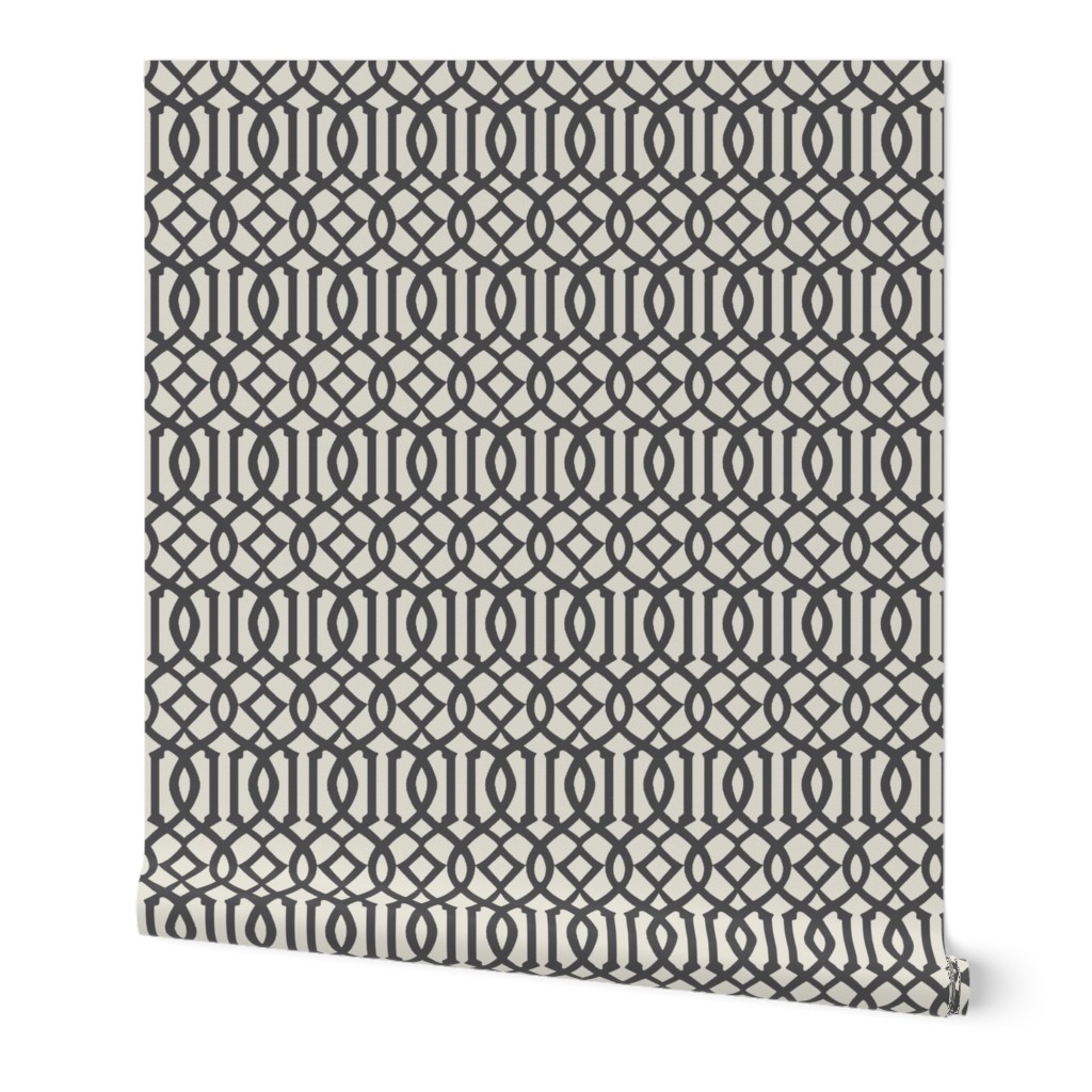 Imperial Trellis-Dark Gray-reverse