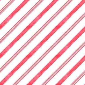 Watercolor Candy Cane Stripe - Meowy Christmas - Angelina Maria Designs