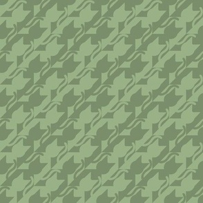 Catstooth Tonal Green - Meowy Christmas - Angelina Maria Designs