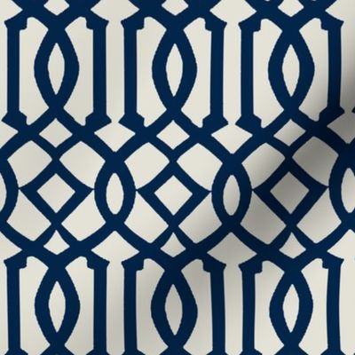 Imperial Trellis-Navy-reverse