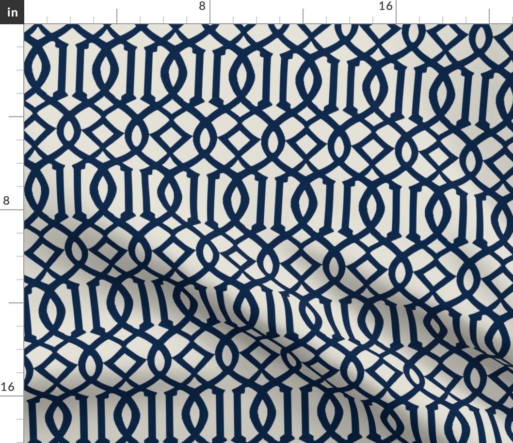 Imperial Trellis-Navy-reverse