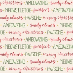 Meowy Christmas Script Cream - Meowy Christmas - Angelina Maria Designs