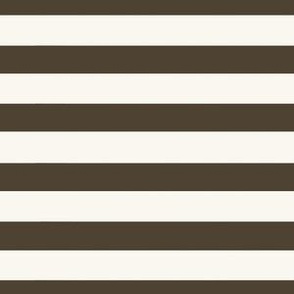 Medium Scale // Halloween Horizontal Stripes on Deep Grey Charcoal Black