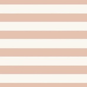 Medium Scale // Halloween Horizontal Stripes on Blush Rose Pink