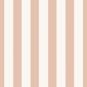 Medium Scale // Halloween Vertical Stripes on Blush Rose Pink