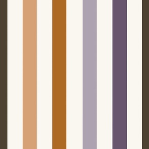 Medium Scale // Halloween Vertical Stripes on Halloween Rainbow Pink Brown Purple 