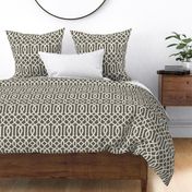 Imperial Trellis-Taupe-Large