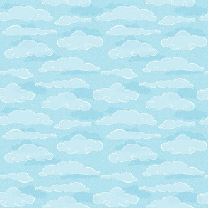 Dreamy Clouds in Sky Blue