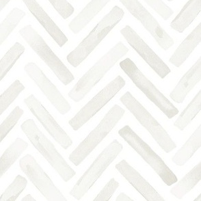 light grey Barely there white shell Painted Chevron Herringbone wallpaper