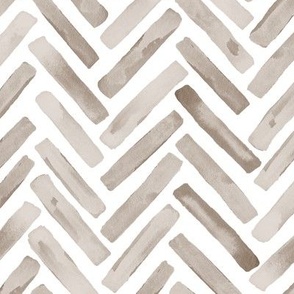 Greige Painted Chevron Herringbone wallpaper