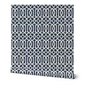 Imperial Trellis-Navy-Large