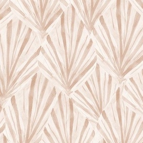 Dusty Pink Scalloped Fan Palms girls nursery wallpaper