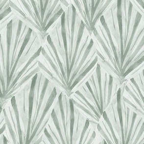 Silver mist pale light green Scalloped Fan Palms botanical wallpaper