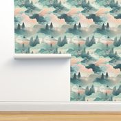 Cloudy Pastel Forest