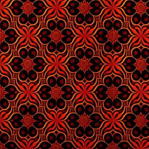 @@@Abstract symmetrical pattern of Indonesian batik@@@