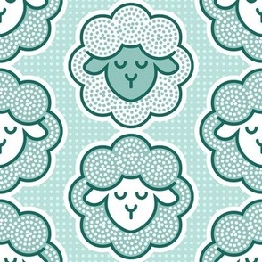 Normal scale • Counting sheep - green