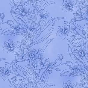 medium-Botanic Evening Blossoms-blue violet