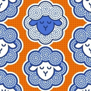 Normal scale • Counting sheep - blue & orange