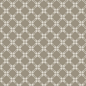 Romantic floral grid earth tone small size