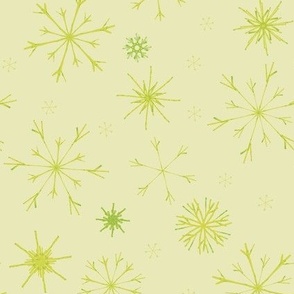 Snowflakes and stars in Apple Mint