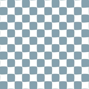 checkerboard - muted blue \ pastel, geometrical, trending pattern