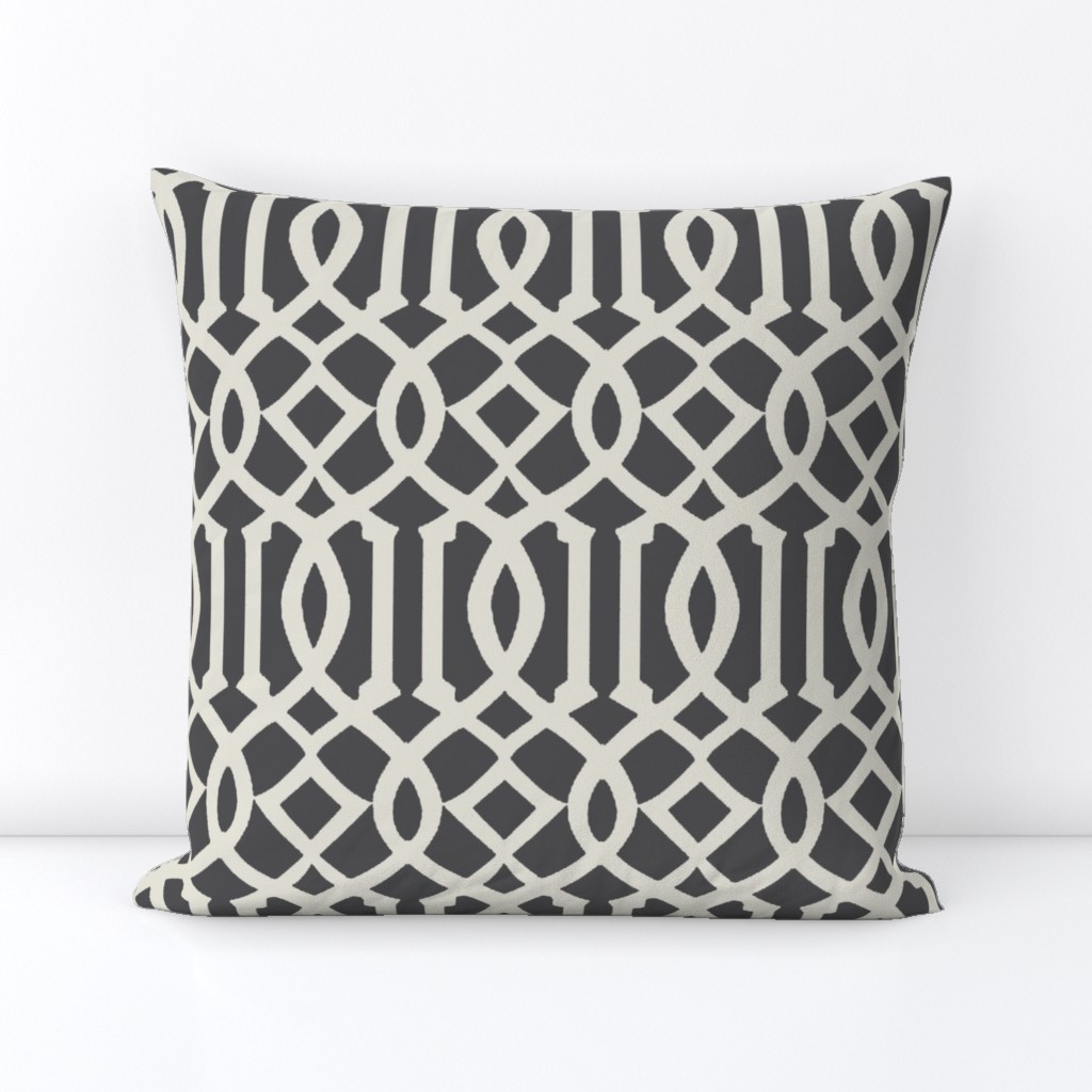 Imperial Trellis-Dark Gray-Large