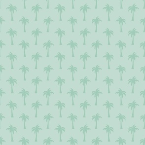 Light Aqua Tropical Palm Trees 6 inch