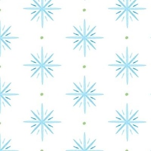 hadley watercolor starburst | green and blue 
