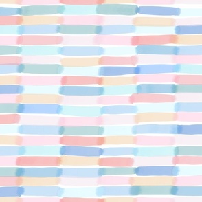 dreamy watercolor stripe multi medium scale