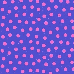 bright blue and pink spots