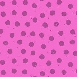 hand drawn bohemian hot pink dots