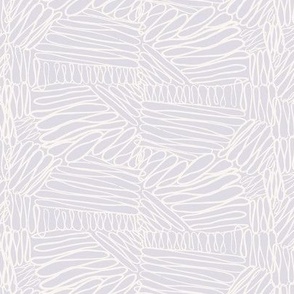 Scribble River - Abstract organic geometric scribble doodle lines in light lavender purple cream pastel