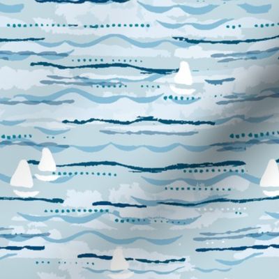 Waves and Sails - Ocean - Small