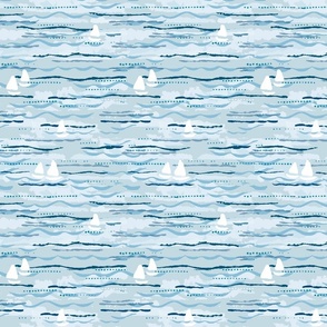 Waves and Sails - Ocean - Small