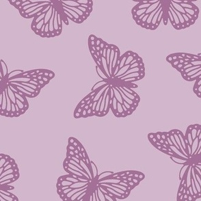 Beautiful Purple Butterfly Setting On The Flower HD Wallpaper
