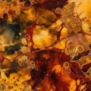 Amber and Gold Alcohol Ink 1