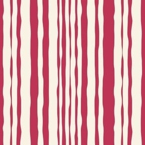 Hand Drawn Stripes - Pantone 2023 Viva Magenta - Medium