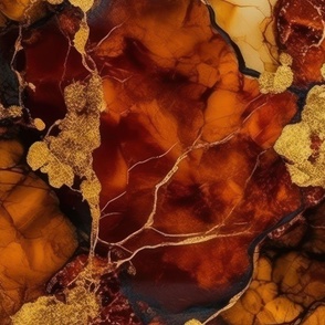 Amber and Gold Alcohol Ink 4