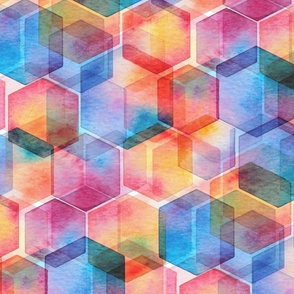 Stained Glass Hexagons 
